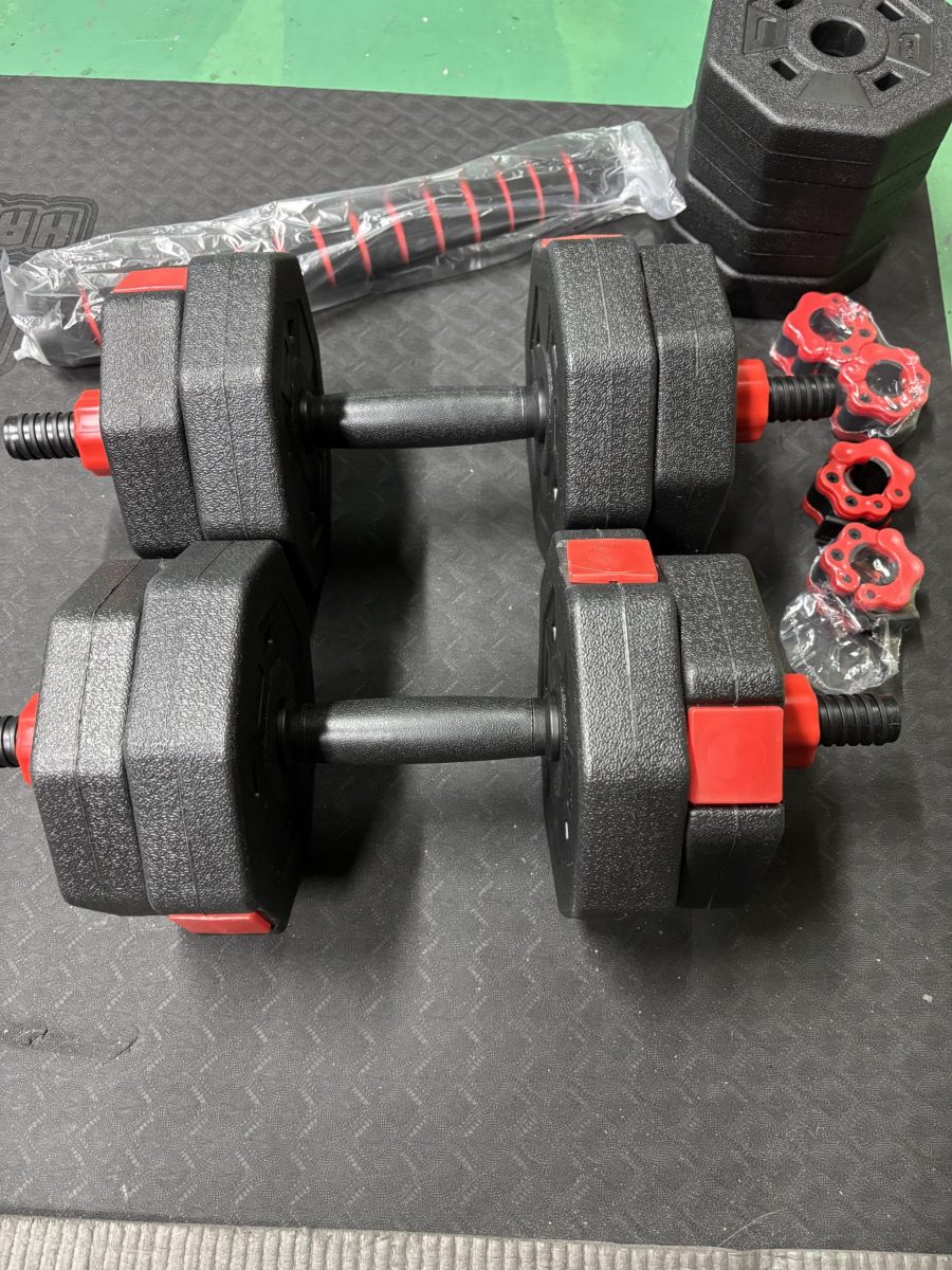 ダンベルにもバーベルにもなるセット画像