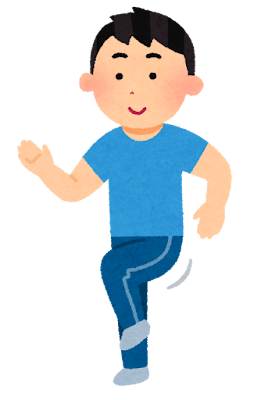 運動する人