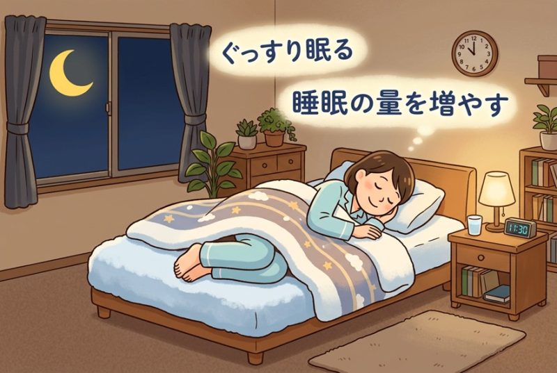 睡眠の量を増やすには